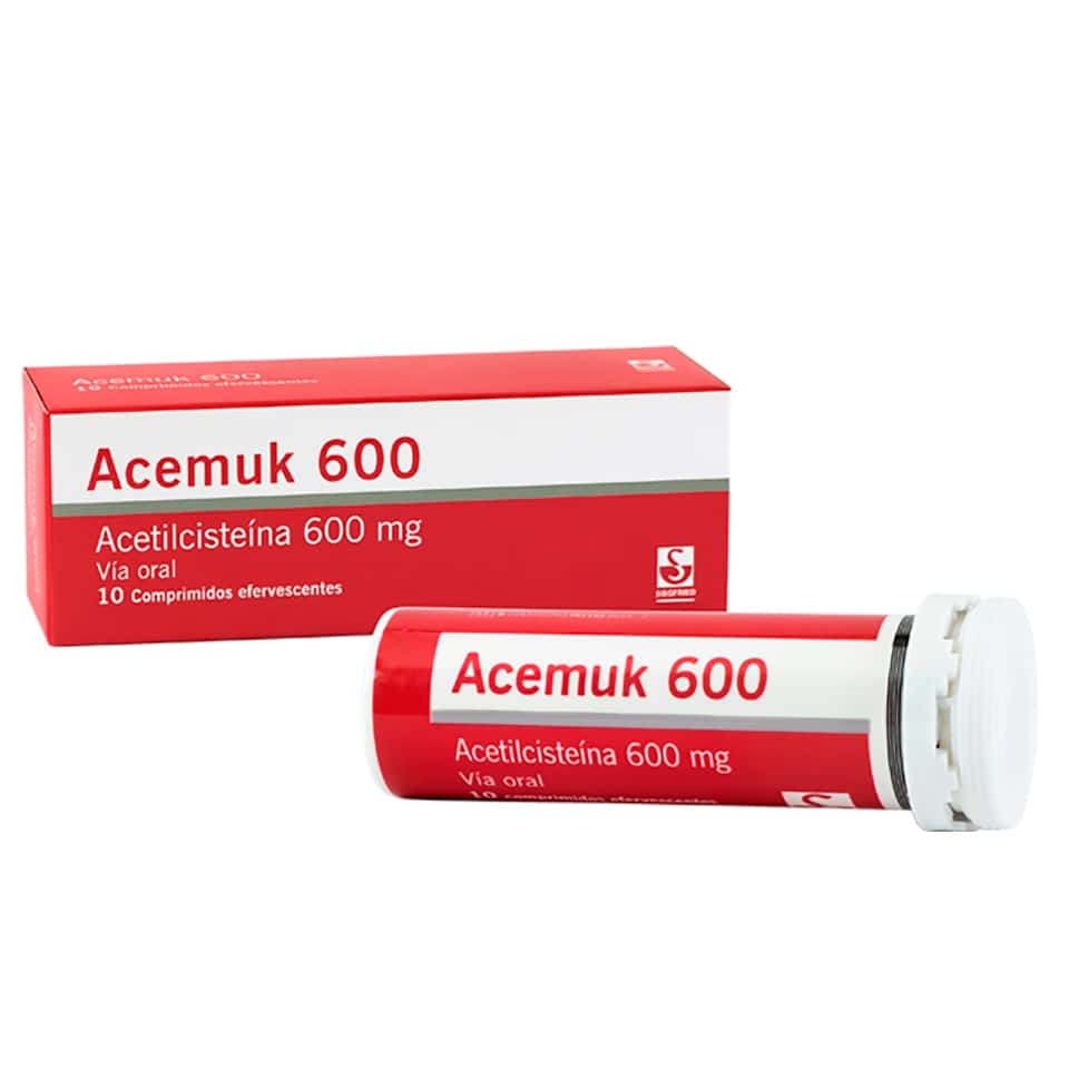 Acemuk 600mg Comprimido Efervescente - Tubo 10 Un