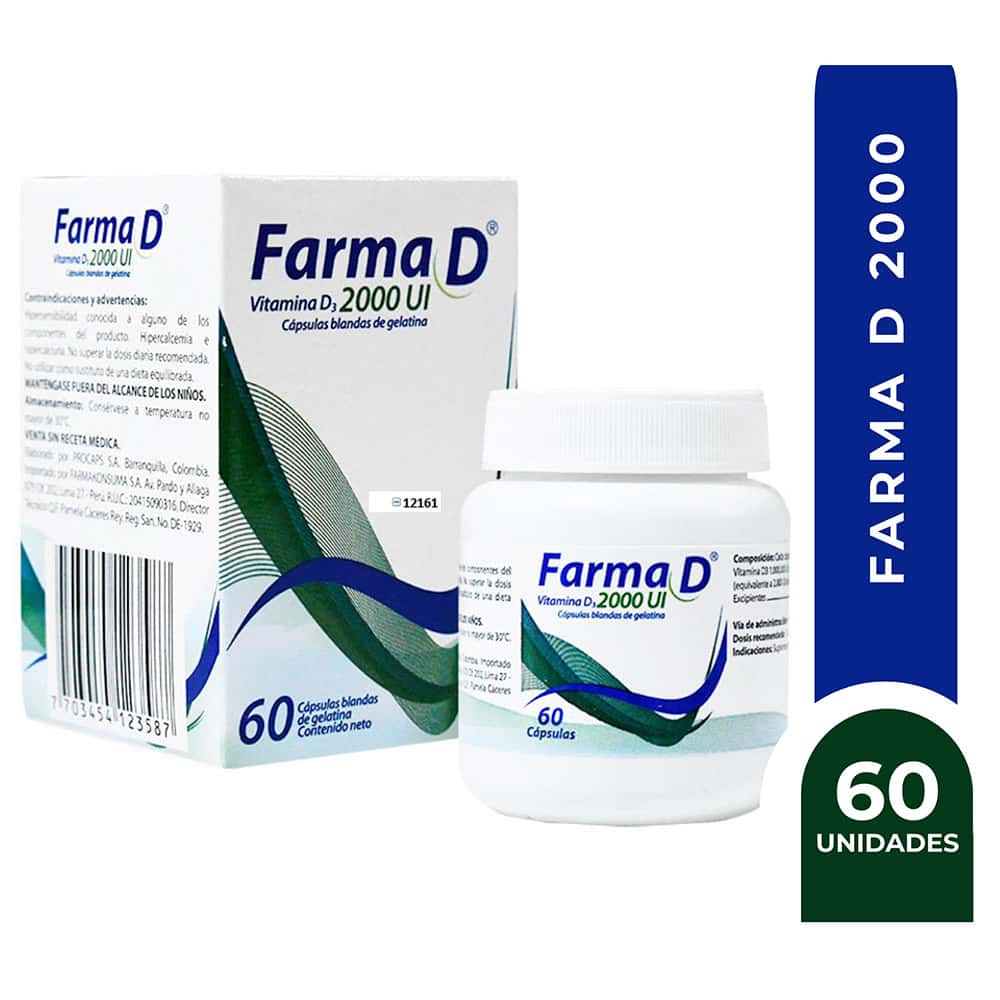 Farma D 2000UI - 60 Cápsulas blandas