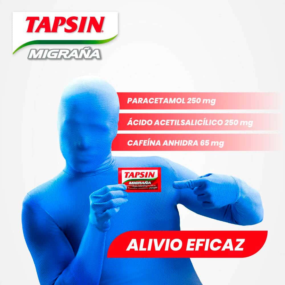 Tapsin Migraña 250 mg + 250 mg + 65 mg - Caja 50 Sobres