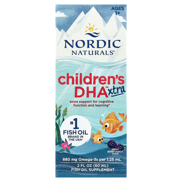 Nordic Naturals DHA Xtra para Niños +1 Año, Frutos Rojos, 60 ml