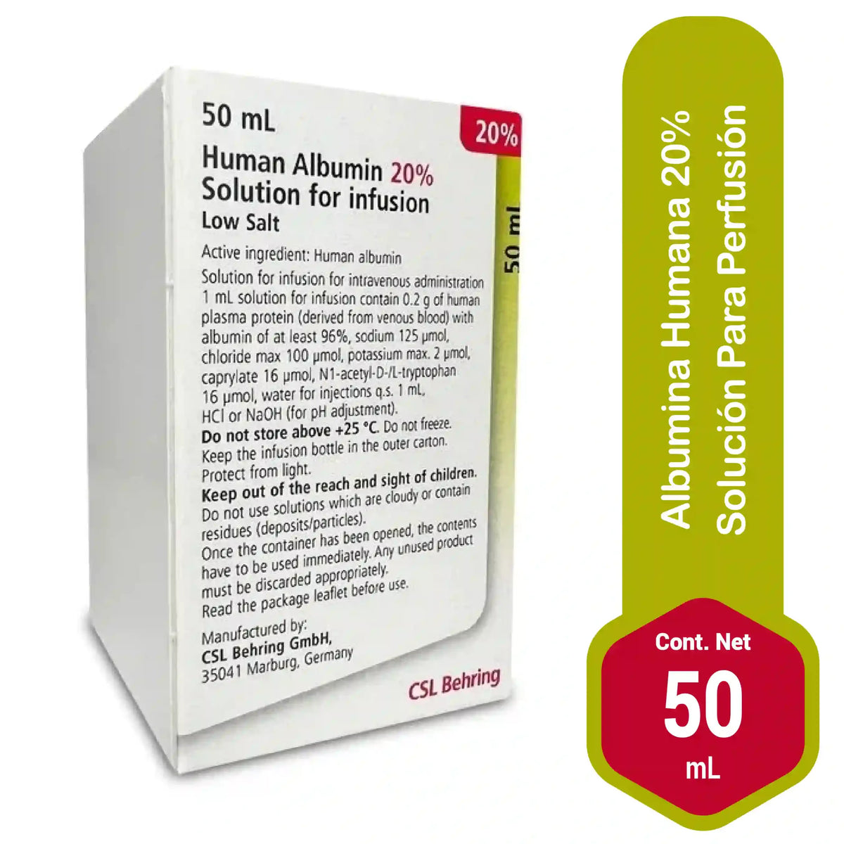 Albúmina Humana 20% Solución para Perfusión - Frasco 50 ml