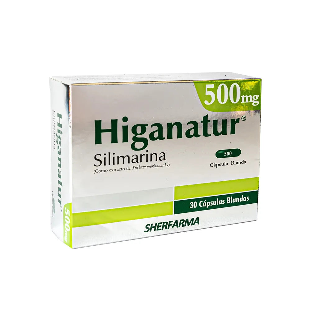 Higanatur 500 (silimarina)mg - Caja 30 Cápsulas