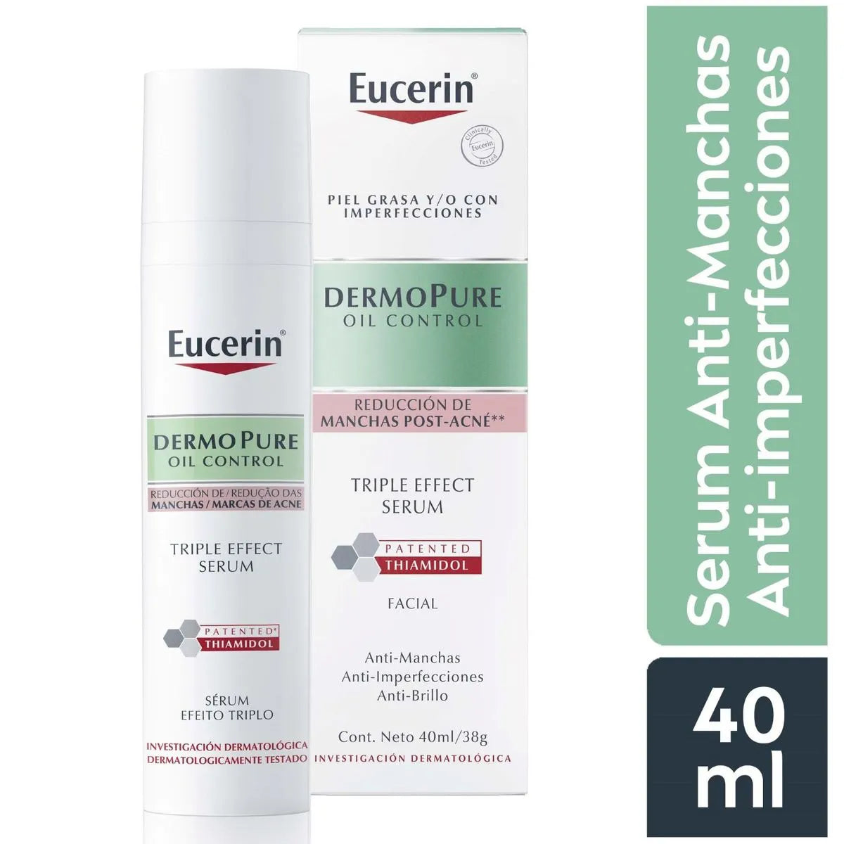Eucerin DermoPure Oil Control Triple Effect Serum Post Acné - Frasco 40 ml