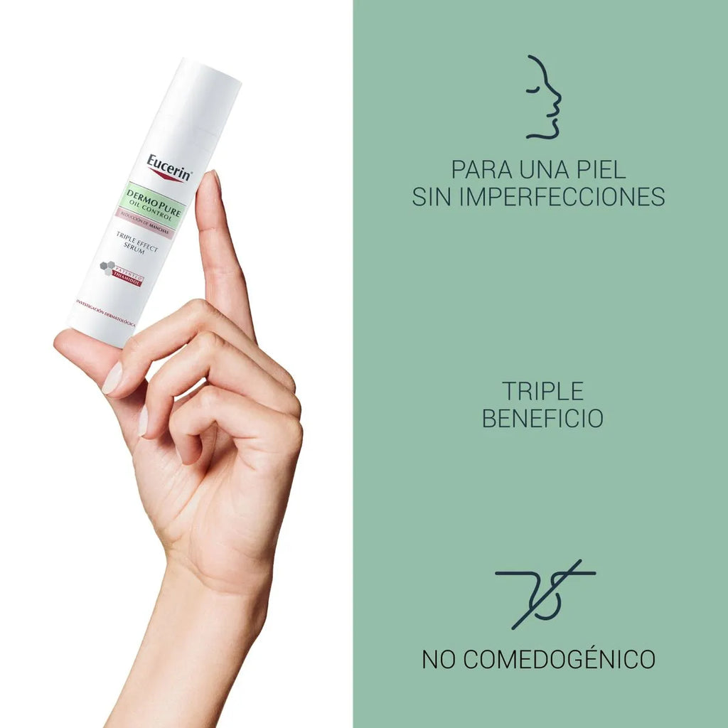 Eucerin DermoPure Oil Control Triple Effect Serum Post Acné - Frasco 40 ml