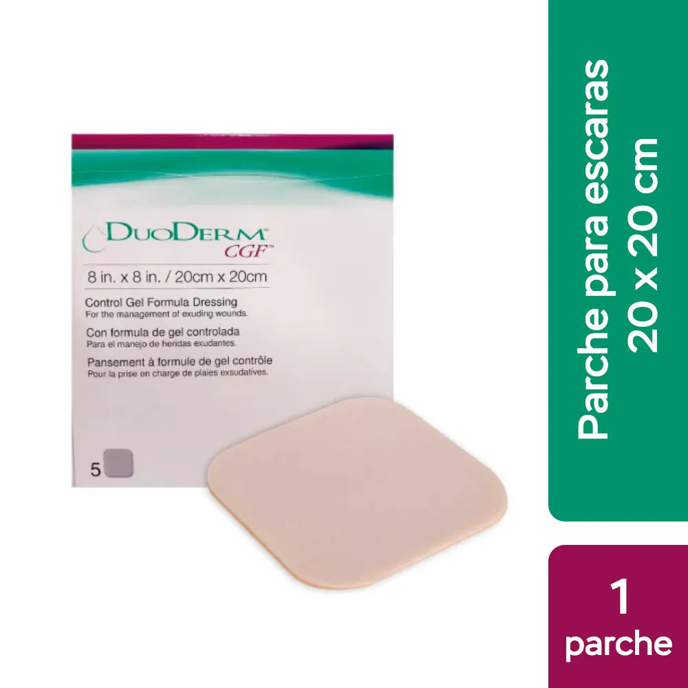 DuoDerm CGF Apósito (20 cm x 20 cm) - Caja 5 Und