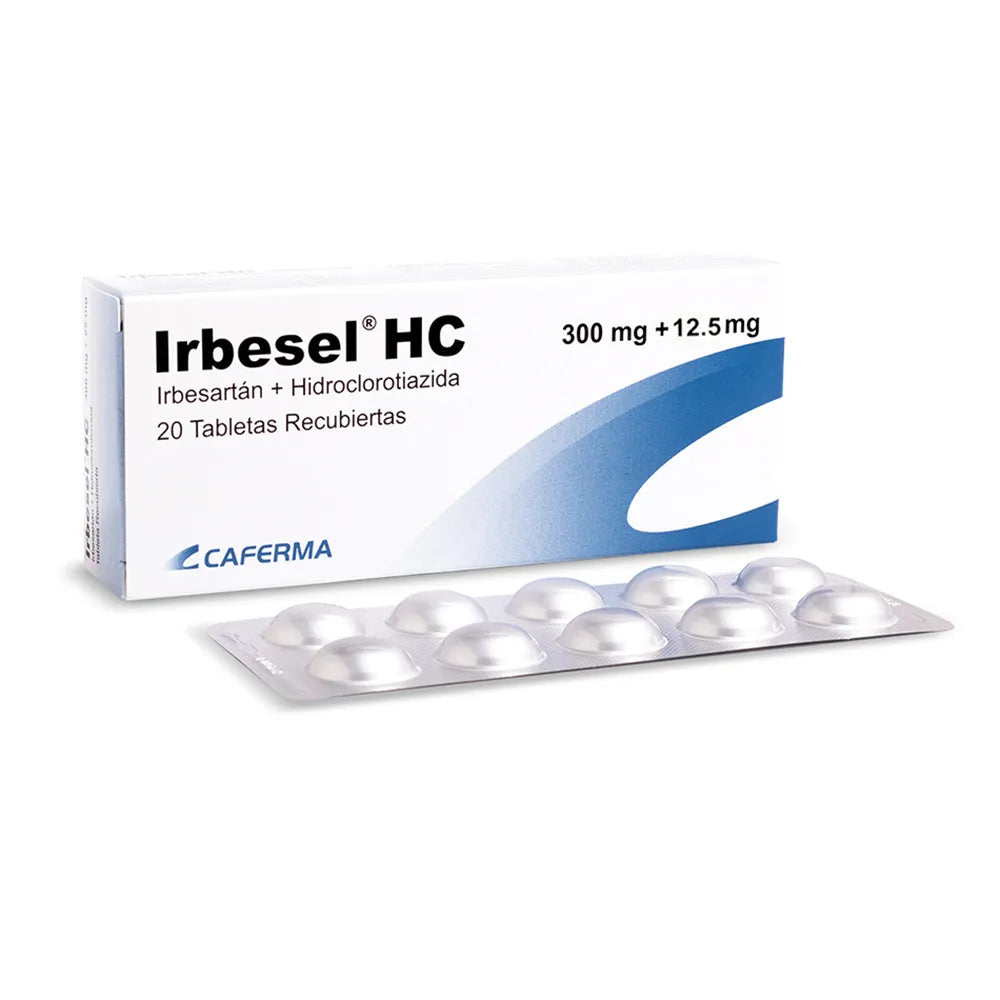 Irbesel HC 300 mg + 12.5 mg Tabletas - Caja 20 und