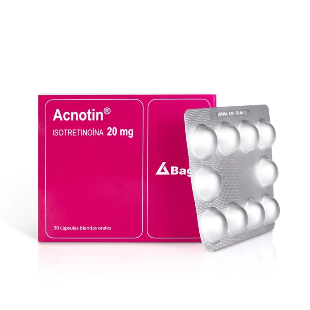 Acnotin 20mg (Isotretinoína) Cápsulas - Caja 30 und