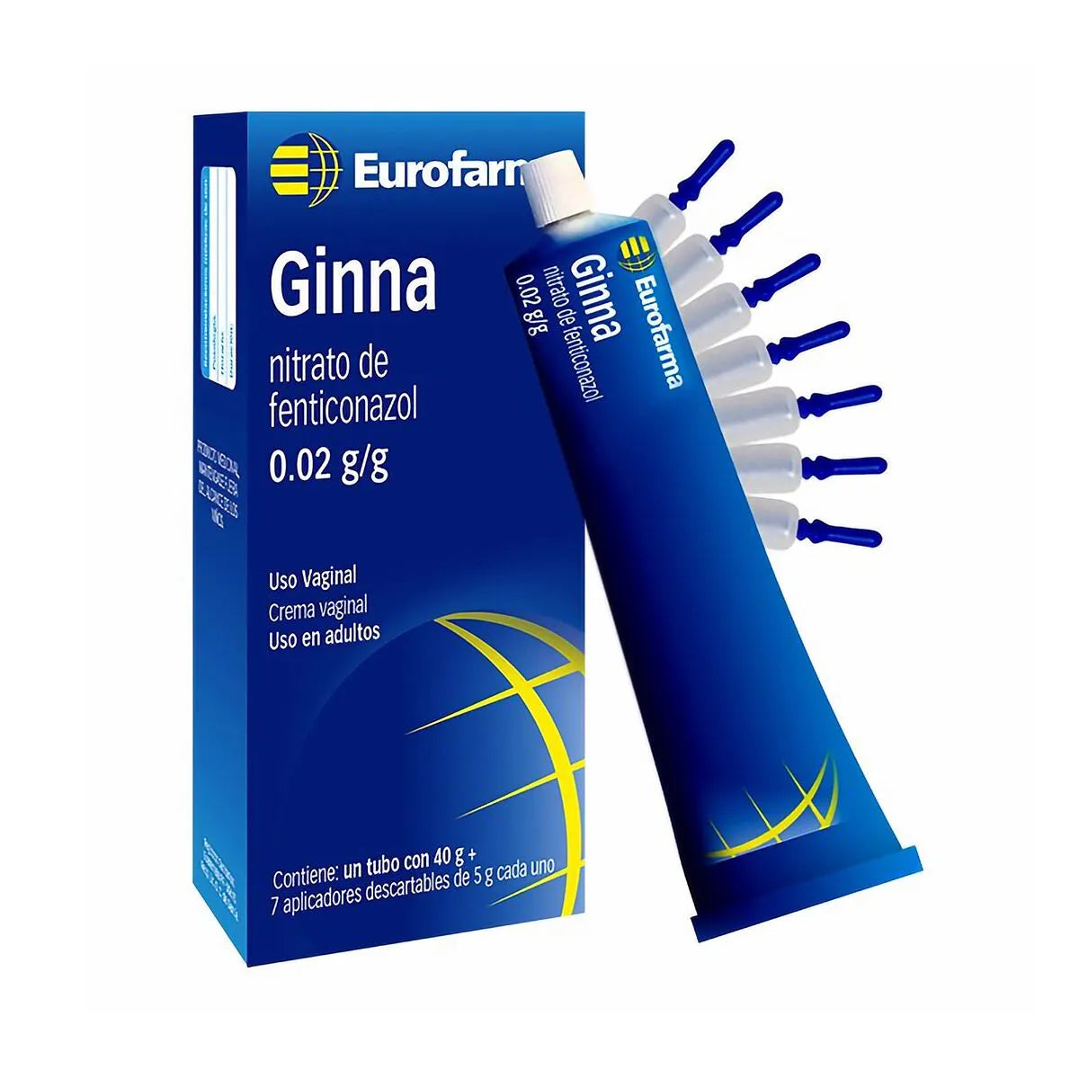 Ginna 0.02 g/g Crema Vaginal 40 g + 7 Aplicadores