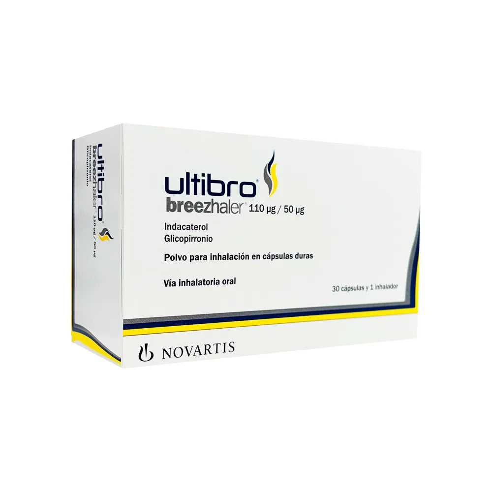Ultibro Breezhaler 110 mcg /50 mcg Polvo para Inhalación en Cápsulas + Inhalador