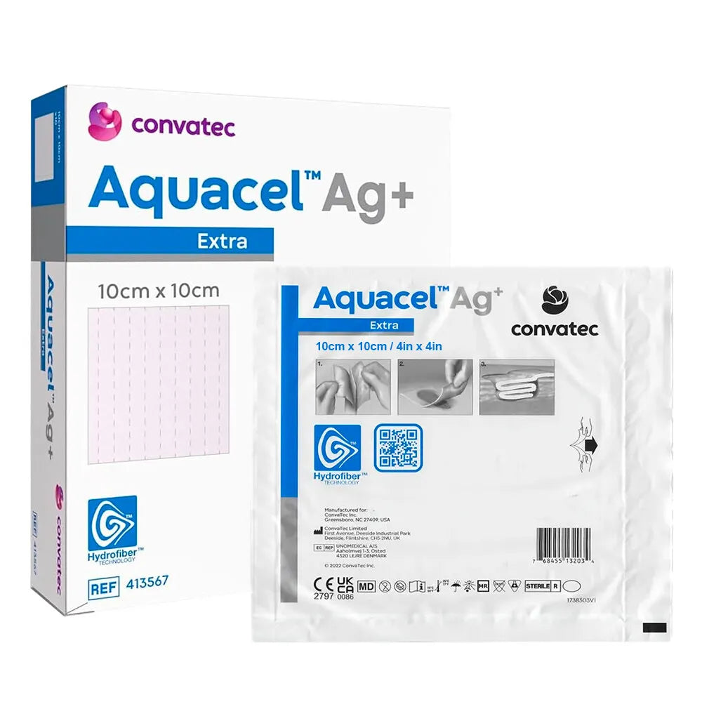 Convatec Aquacel Ag+ Extra (10 x 10 cm) -  Caja 5 Und