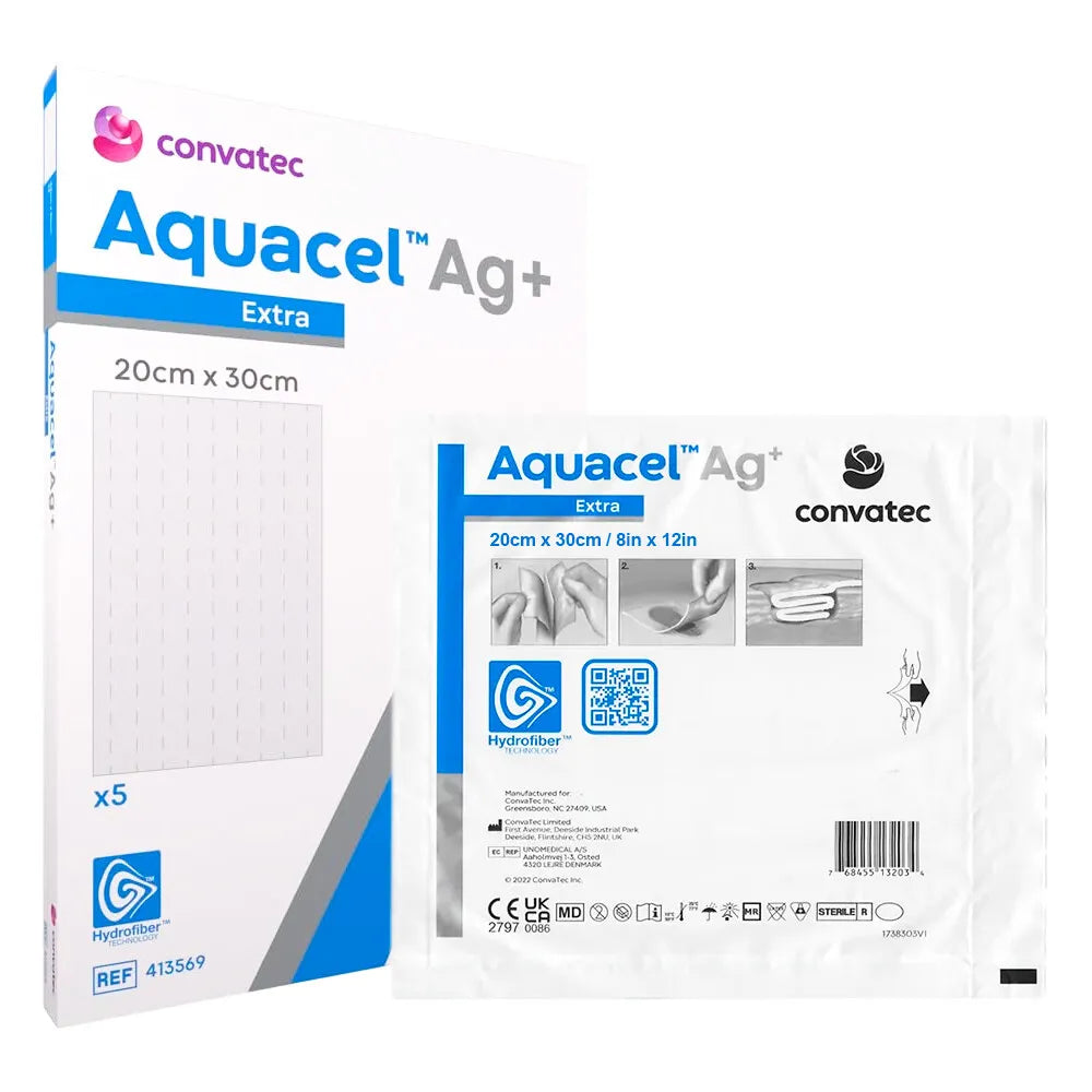 Convatec Aquacel Ag+ Extra (20 x 30 cm) - Caja 5 Und