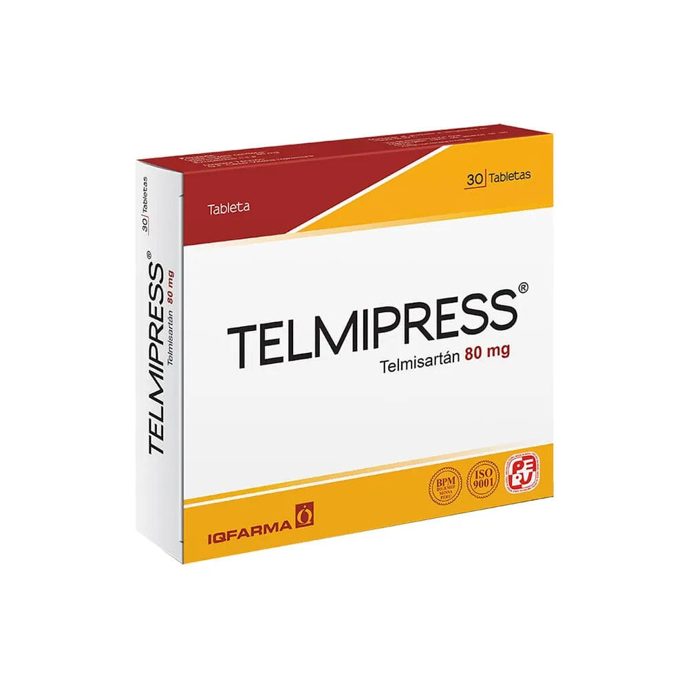 Telmipress 80 mg Tabletas - Caja 30 Unidades