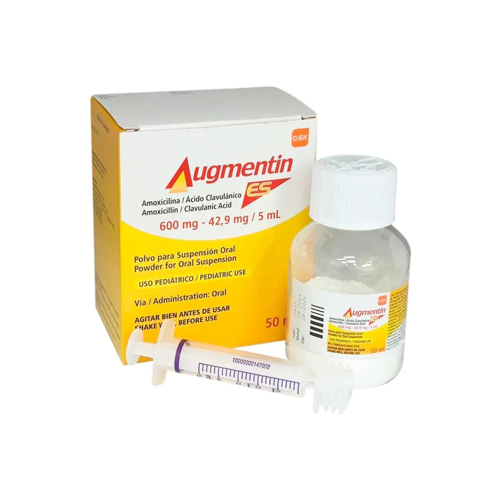 Augmentin ES 600 mg + 42.9 mg/5 ml Polvo para Suspensión Oral - Frasco 50 ml
