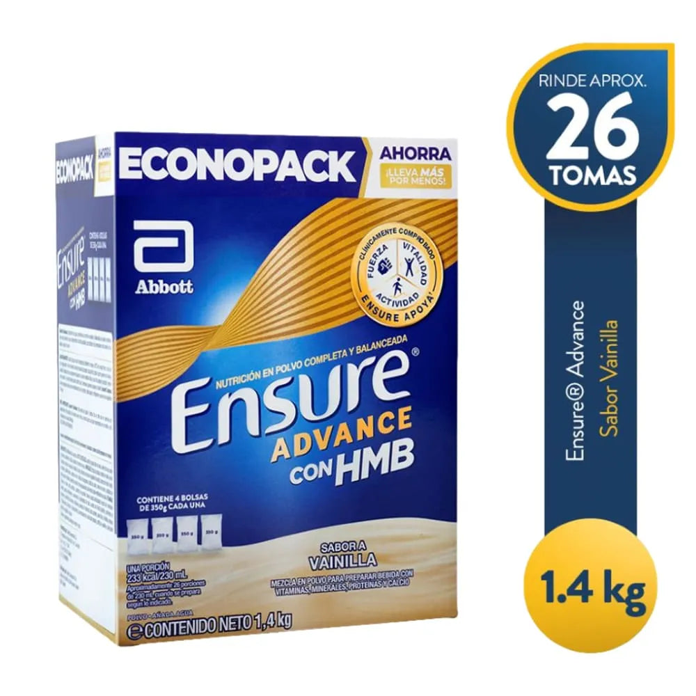 Ensure Advance con HMB en Polvo Sabor Vainilla - Caja 1.4 kg