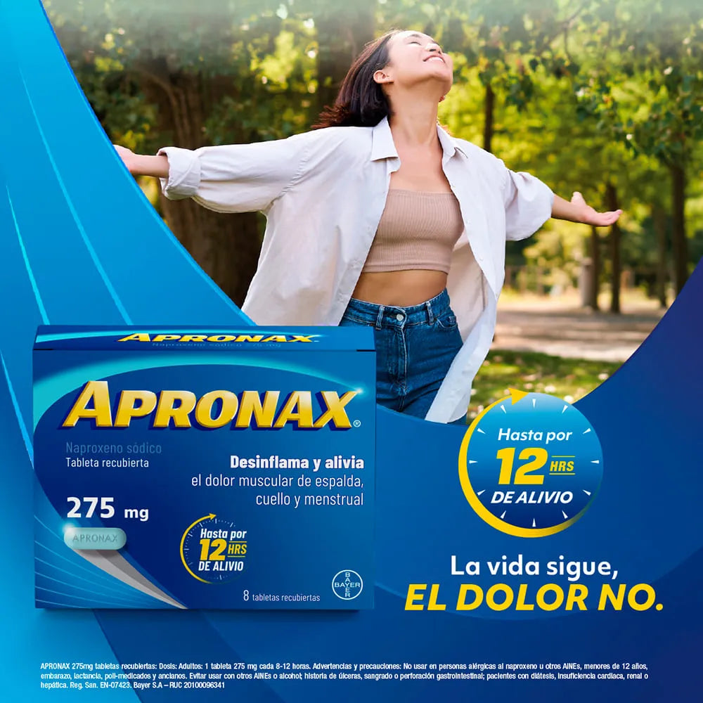 Apronax 275 mg Tabletas - Caja 8 und