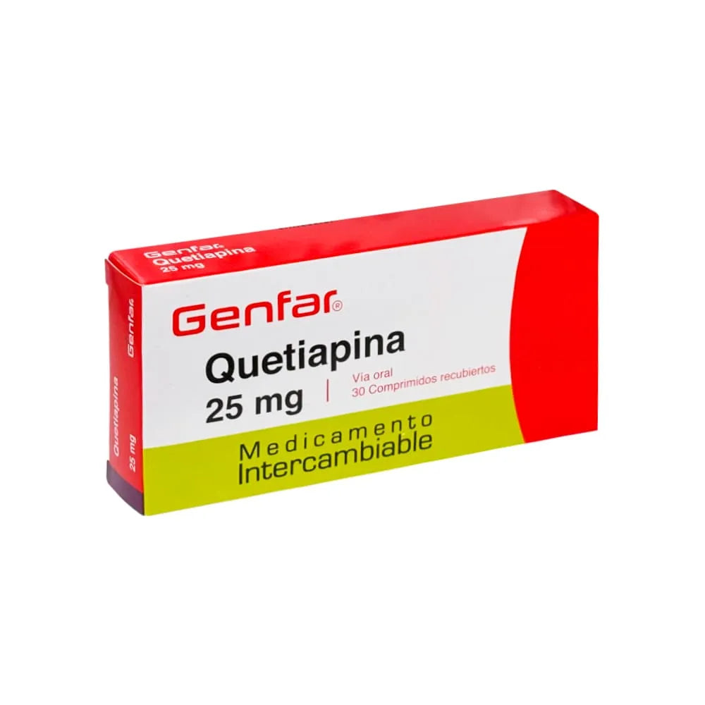 Quetiapina 25 mg GF Comprimidos Recubiertos - Caja 30 und