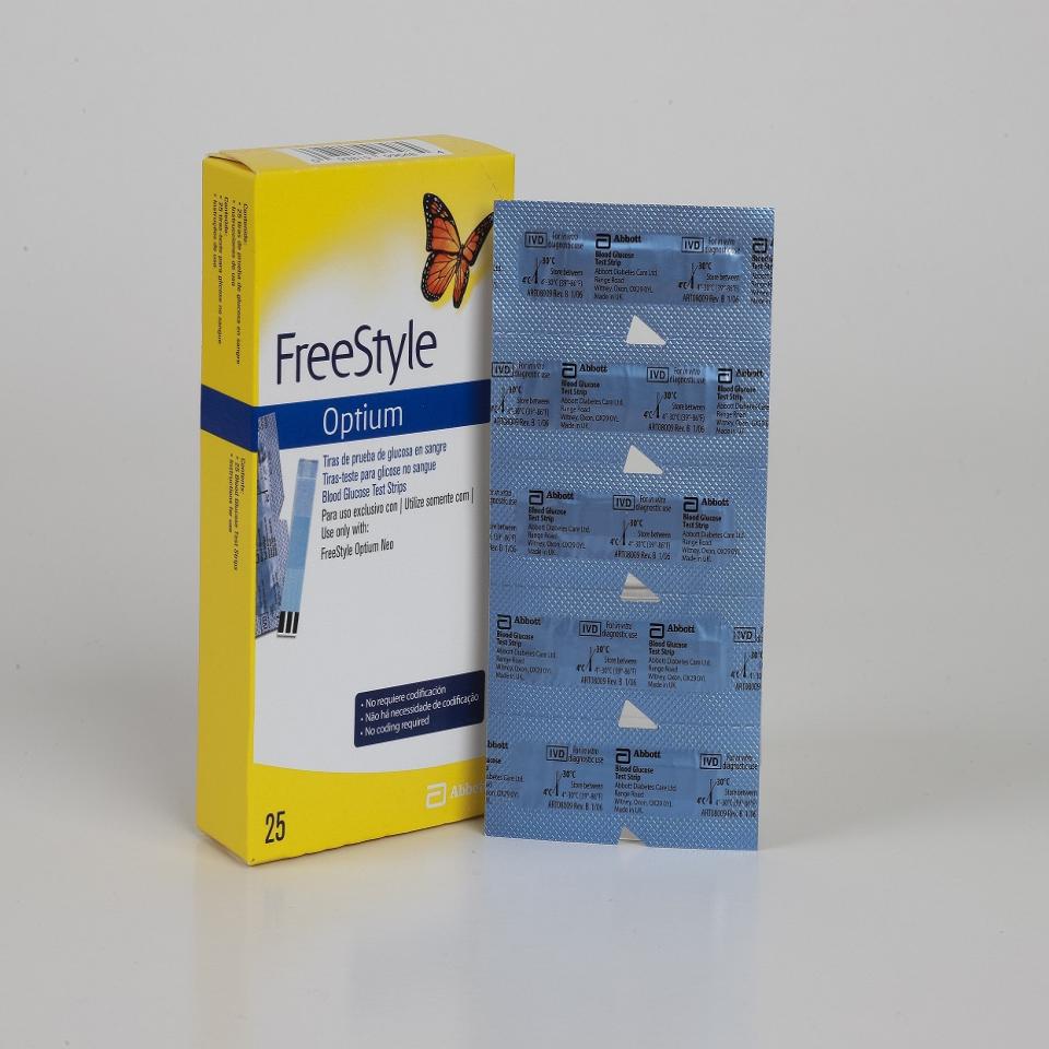 Freestyle Optium Tiras Reactivas - Caja 25 und