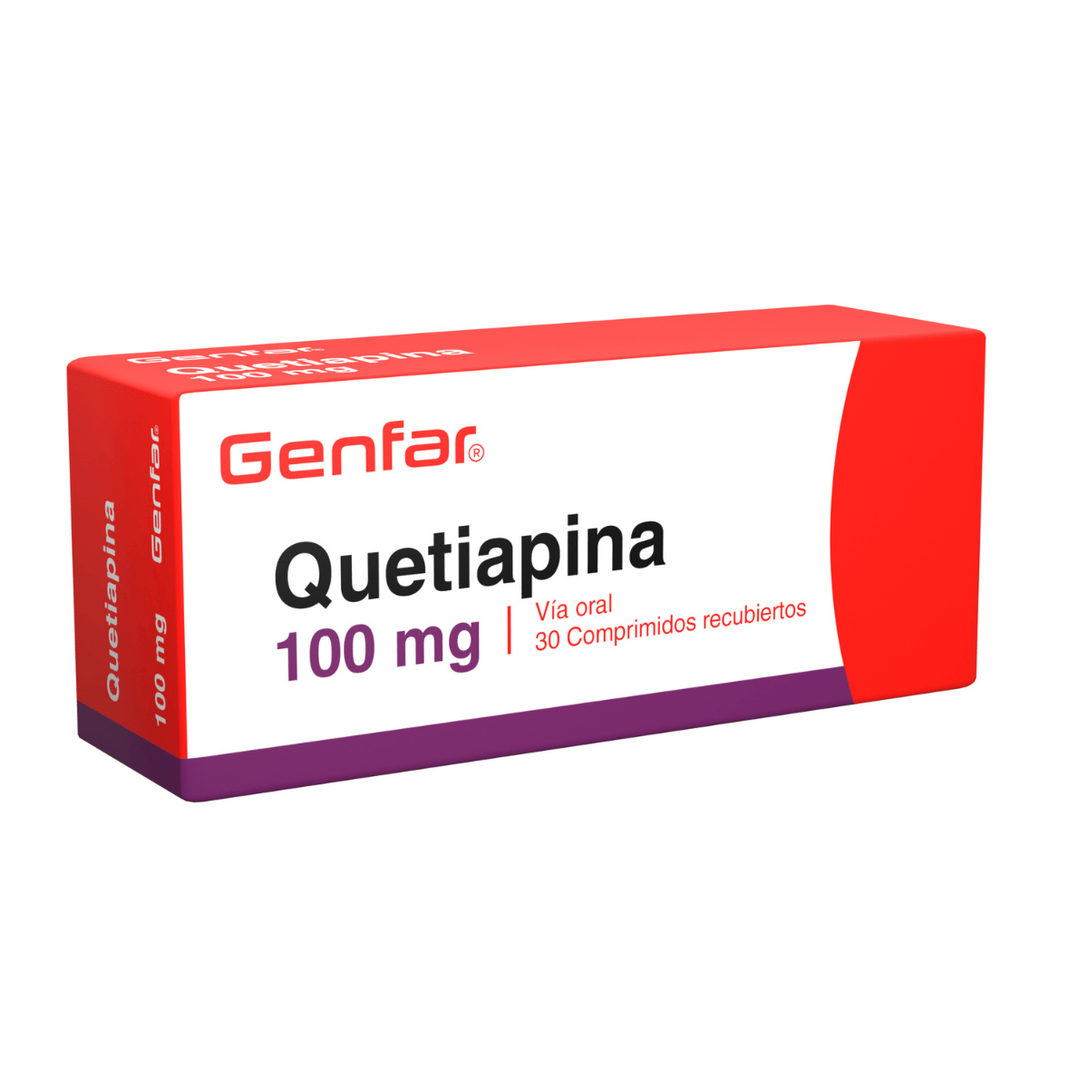 Quetiapina 100 mg GF Comprimidos Recubiertos - Caja 30 und