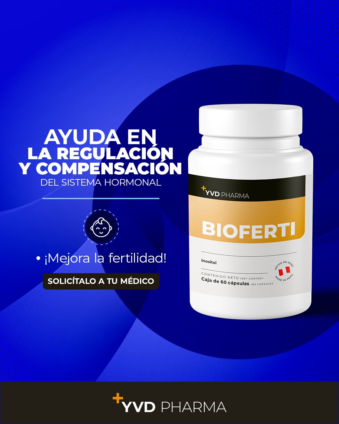 YVD Pharma Bioferti - Frasco 60 Cápsulas