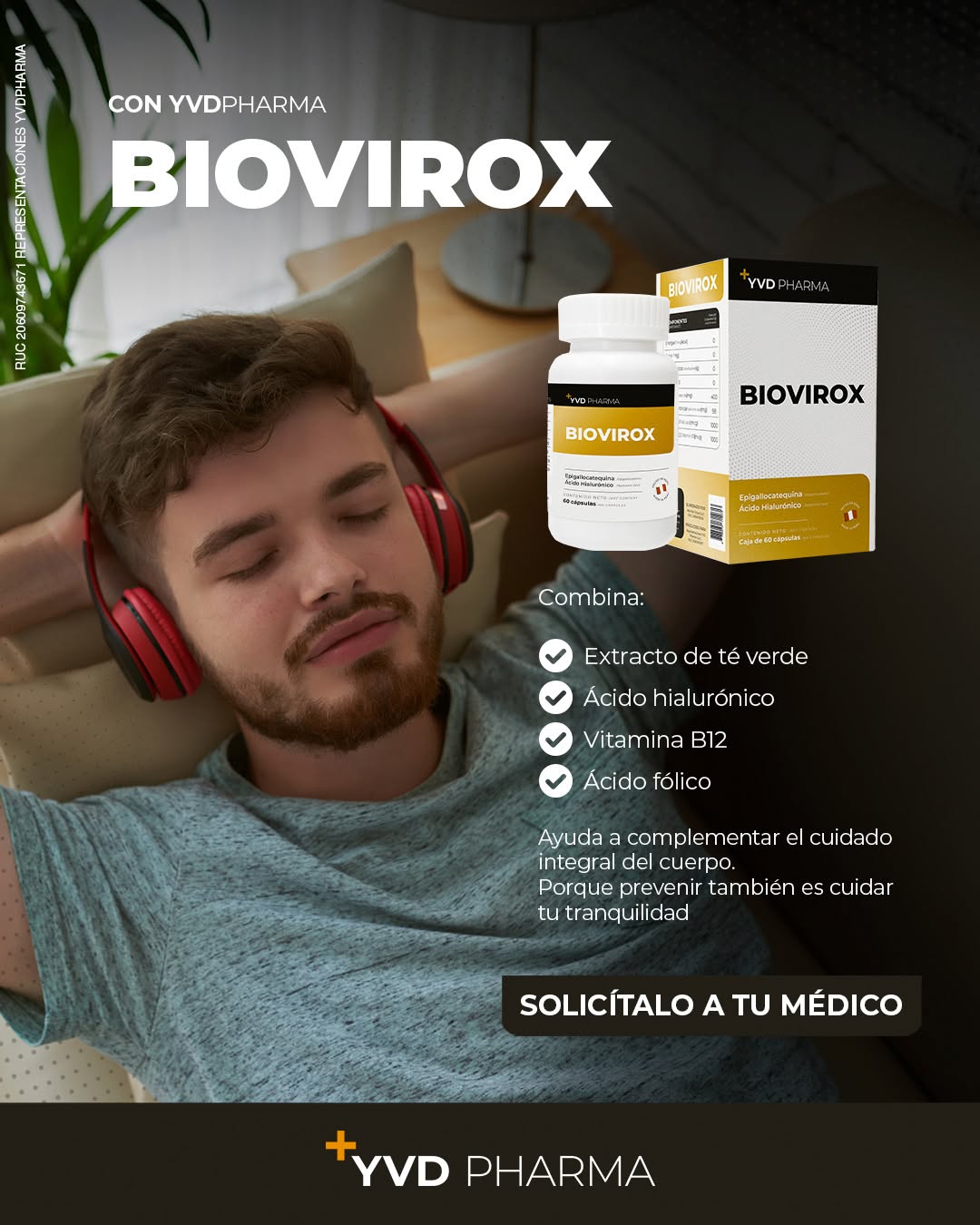 YVD Pharma Biovirox - Frasco 60 Cápsulas