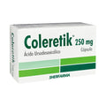 Coleretik 250 mg (Ac. ursodesoxicólico) - 50 Cápsulas