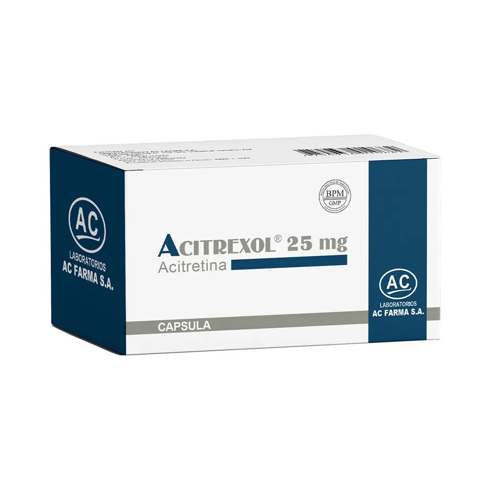 Acitrexol 25 mg (Acitretina) - 30 Cápsulas