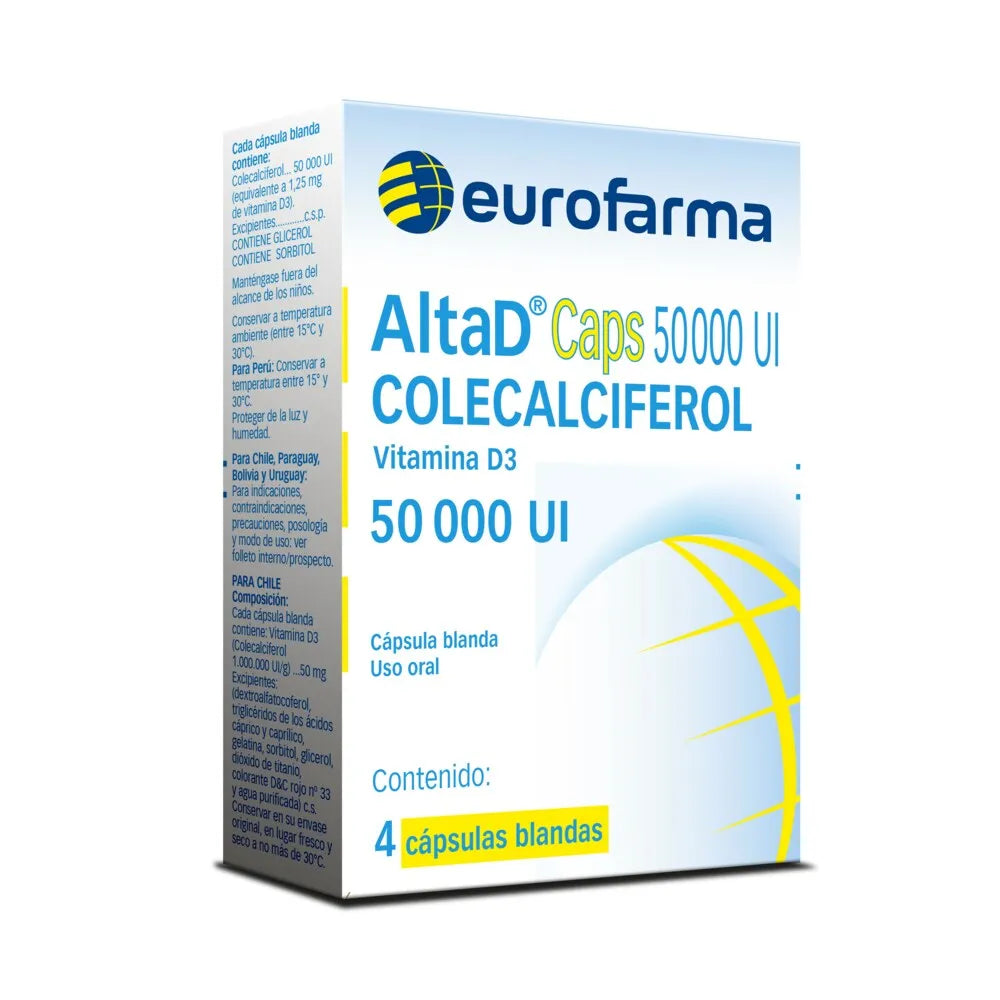 AltaD Caps 50000 UI - 4 Cápsulas Blandas