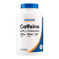 Cafeína con L-Teanina Cápsula Nutricost - Frasco de 240 Un.