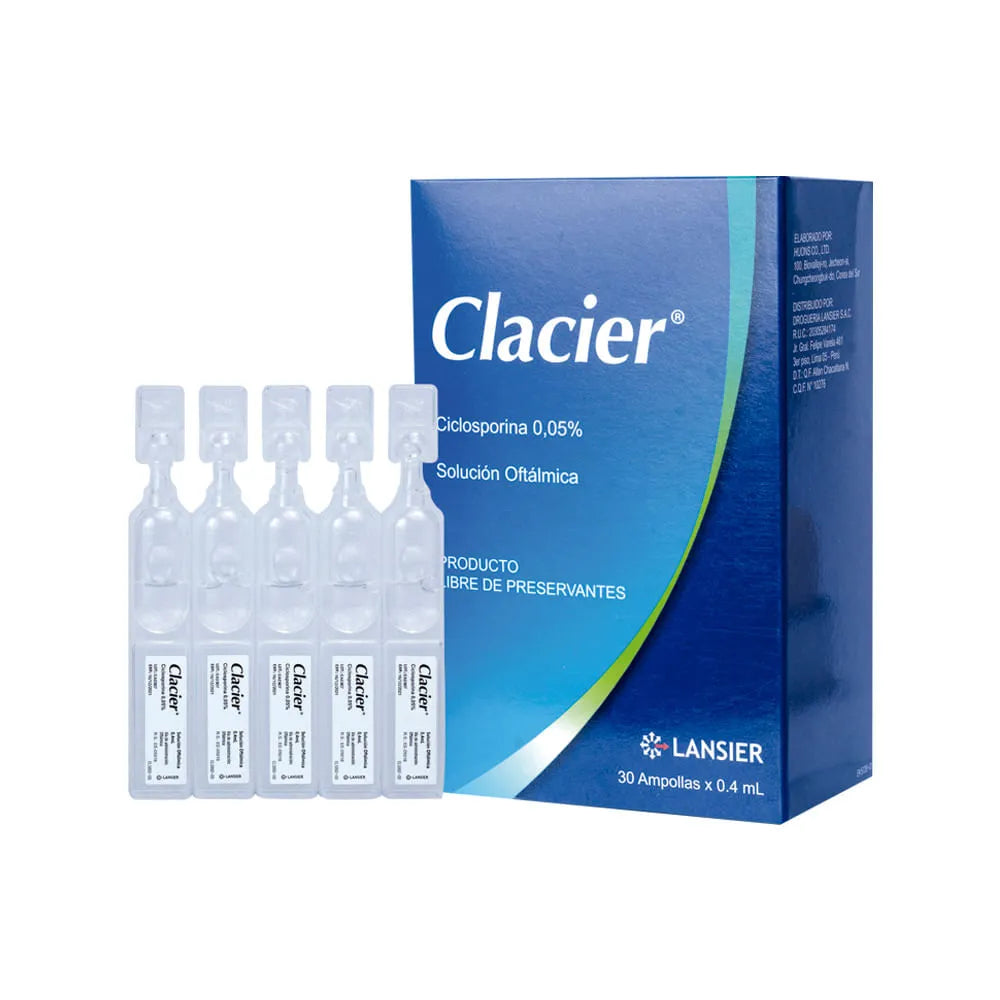 Clacier 0.05% Solución Oftálmica - 30 Ampollas