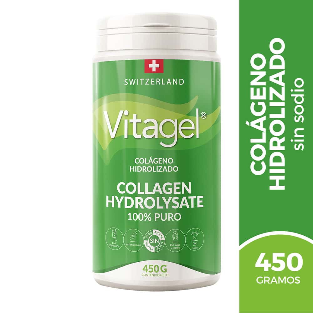 Colágeno Hidrolizado en Polvo Vitagel - Frasco 450 Gr