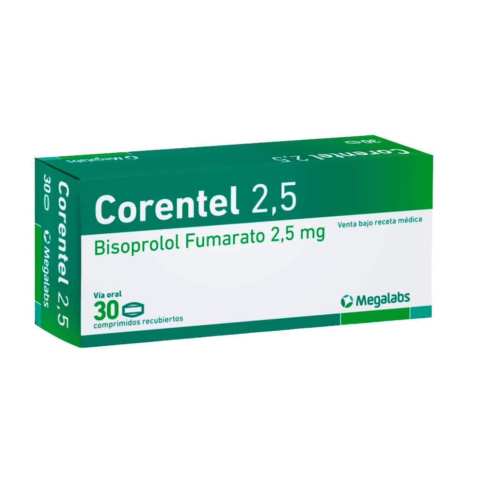 Corentel 2.5 mg (bisoprolol) - 30 Comprimidos Recubiertos