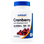 Cranberry + Vitamina C y E - Frasco de 120 Cápsulas