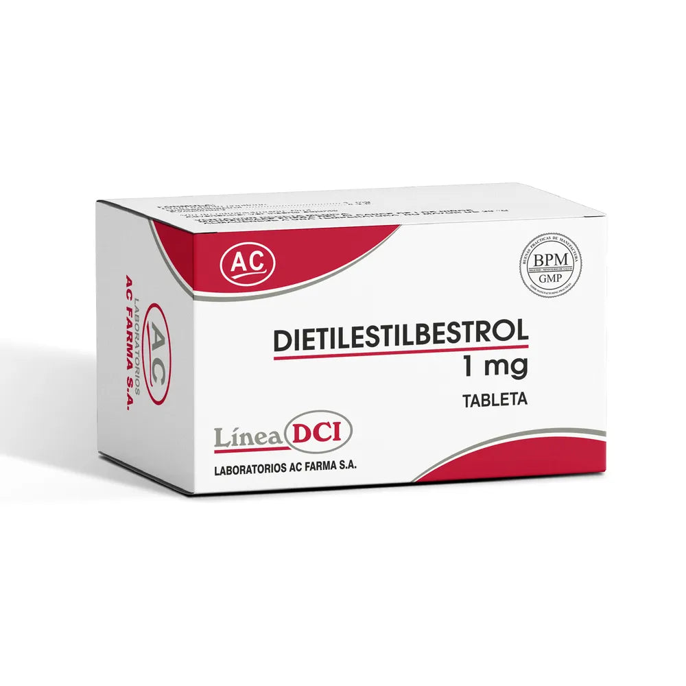 Dietilestilbestrol 1 mg AC - Caja 100 Tabletas Recubiertas