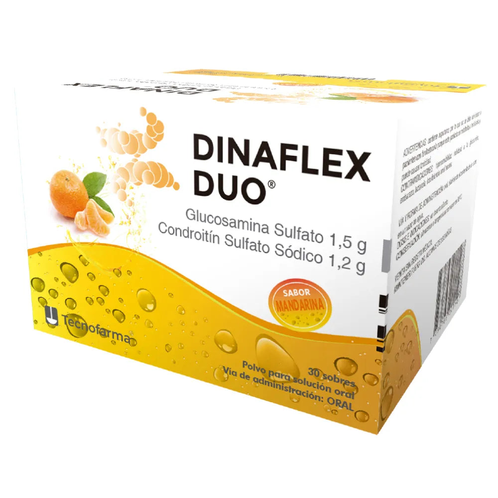 Dinaflex Duo 1.5 g + 1.2 g Polvo  Oral Sabor Mandarina - 30 Sobres