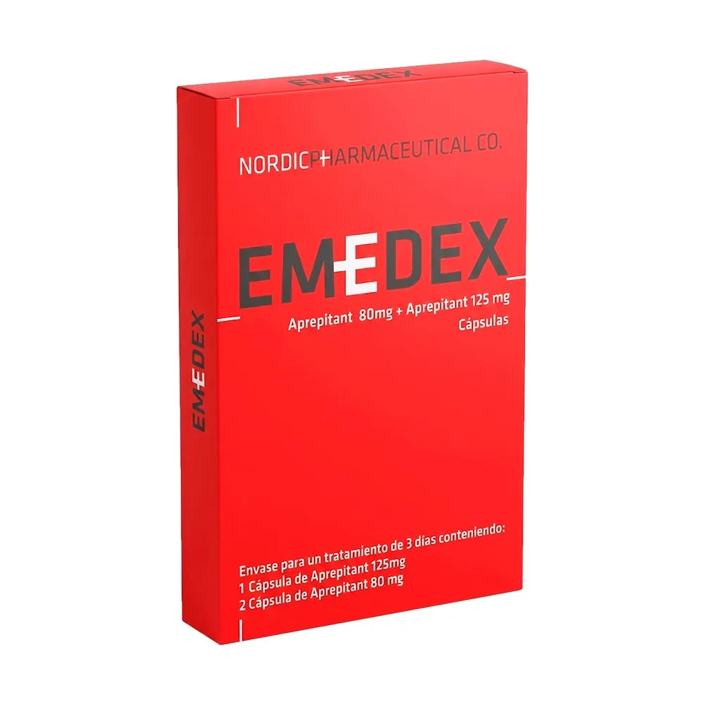 Emedex 80 mg + 125 mg (aprepitant) - 3 Cápsulas