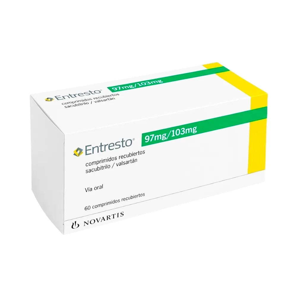 Entresto 97 mg + 103 mg - (sacubitril/valsartán) - 60 Comprimidos Recubiertos