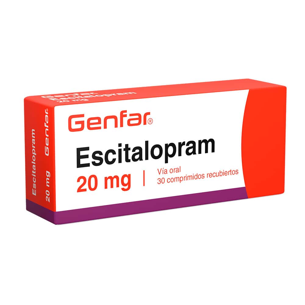 Escitalopram 20 mg GF - Caja 30 Comprimidos