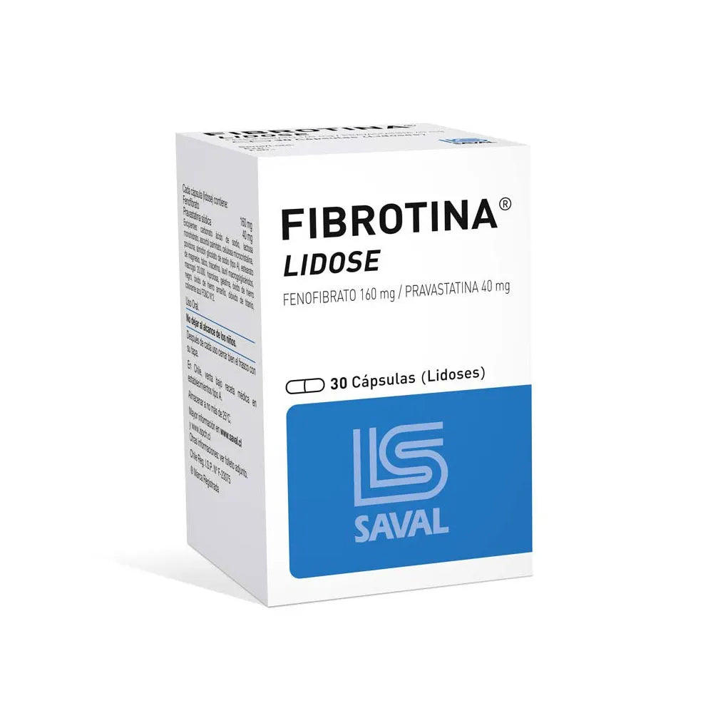 Fibrotina Lidose 160 mg + 40 mg - Caja 30 Cápsulas