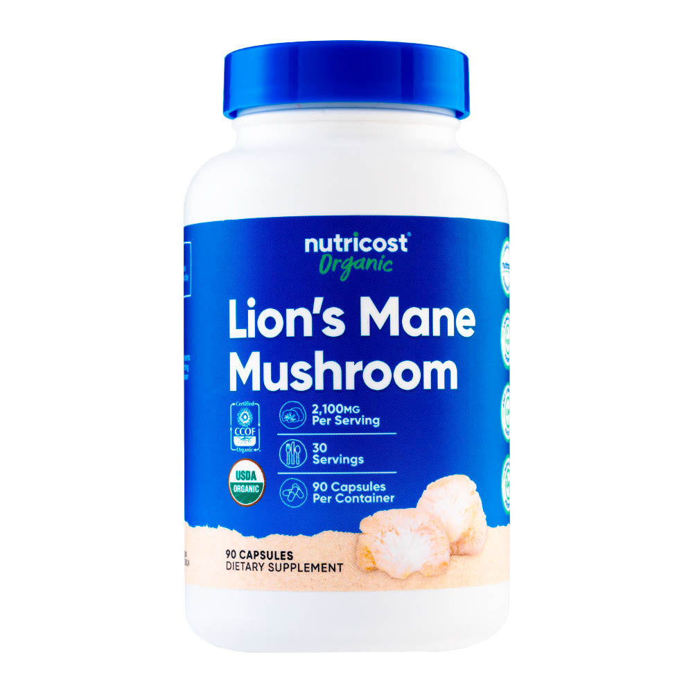Melena de León Cápsula Nutricost - Frasco de 90 Un.