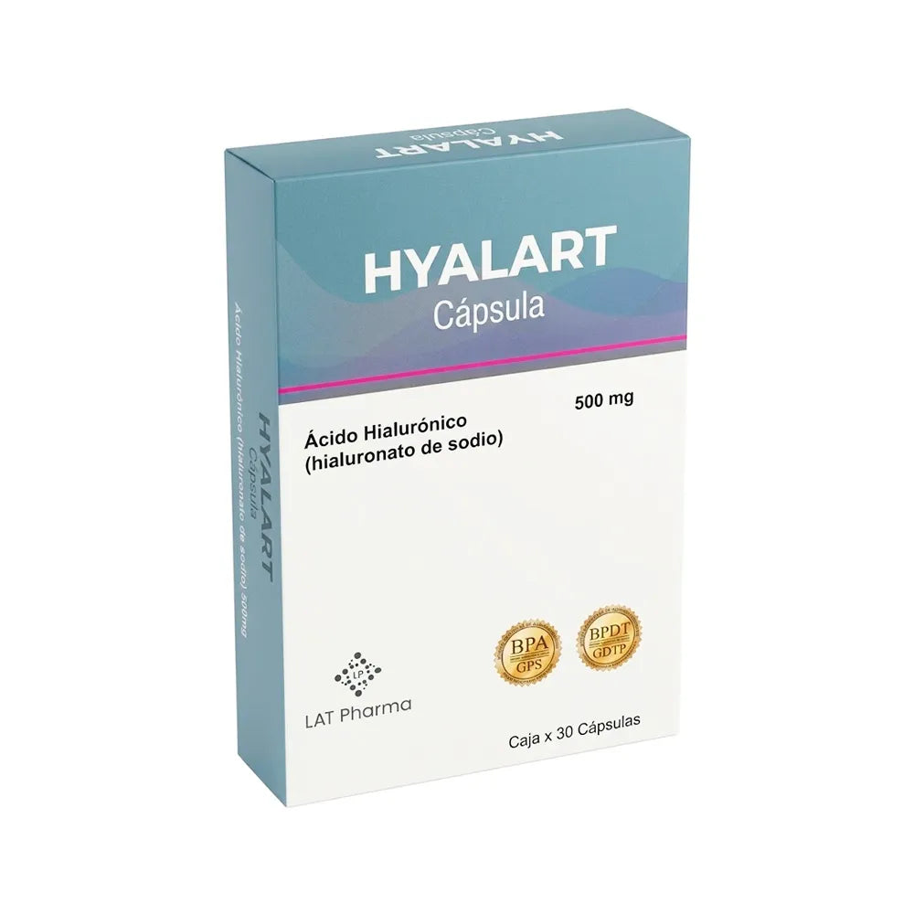 Hyalart 500 mg - Ácido Hialurónico - 30 Cápsulas