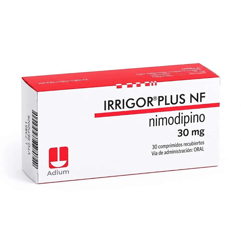 Irrigor Plus NF 30 mg - (Nimodipino) - 30 Comprimidos Recubiertos