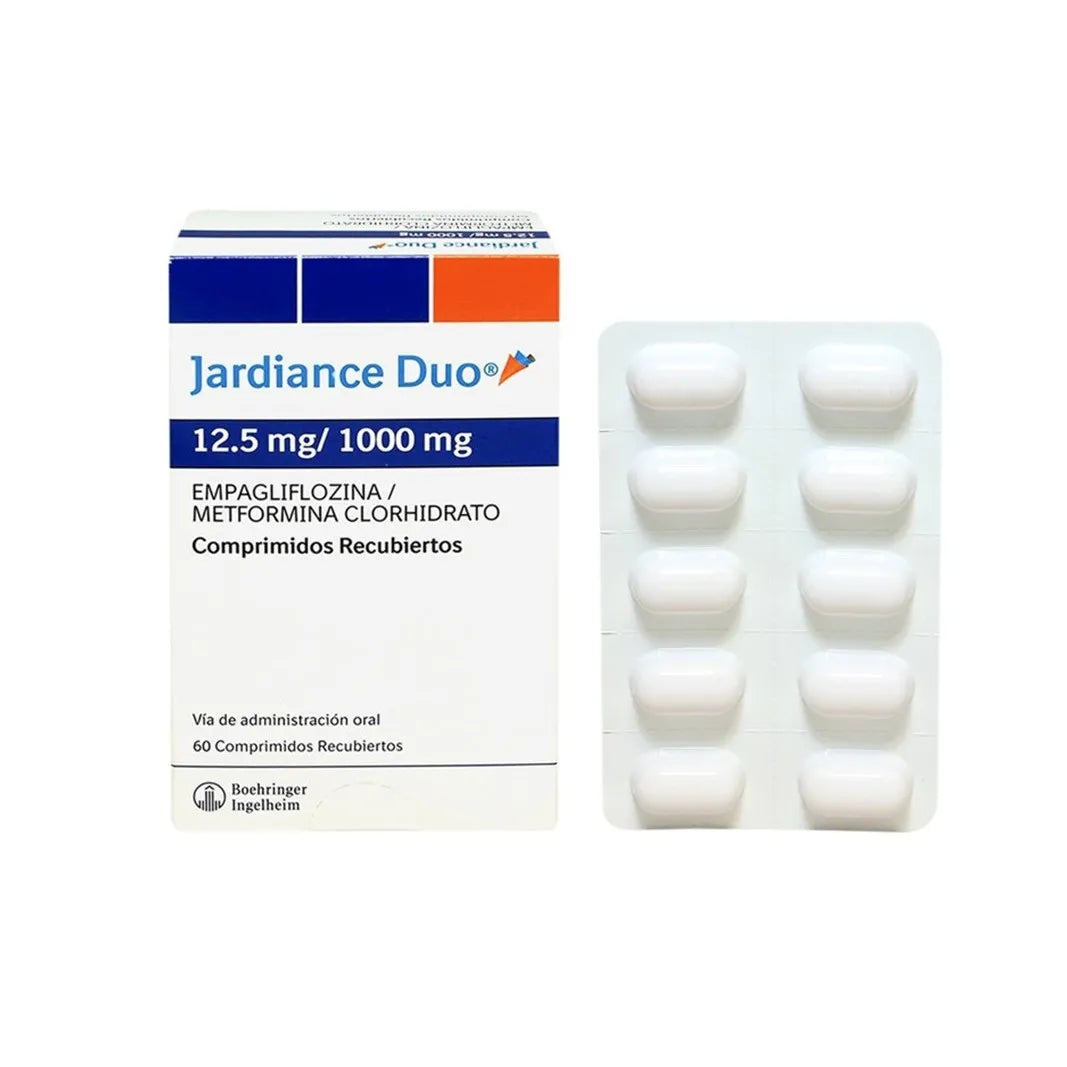 Jardiance Duo 12.5 mg + 1000 mg - Caja 60 Comprimidos