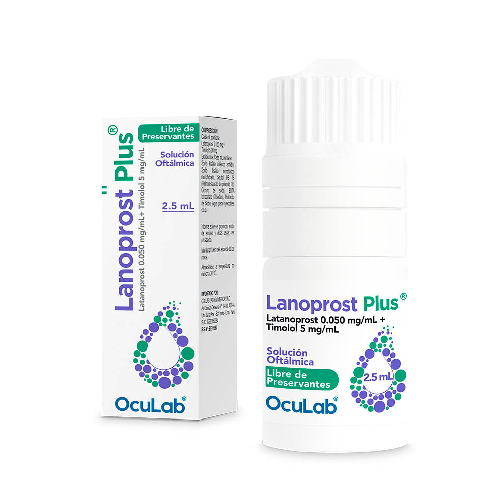 Lanoprost Plus 0.050 mg + 5 mg/ ml Solución Oftálmica - 2.5ML