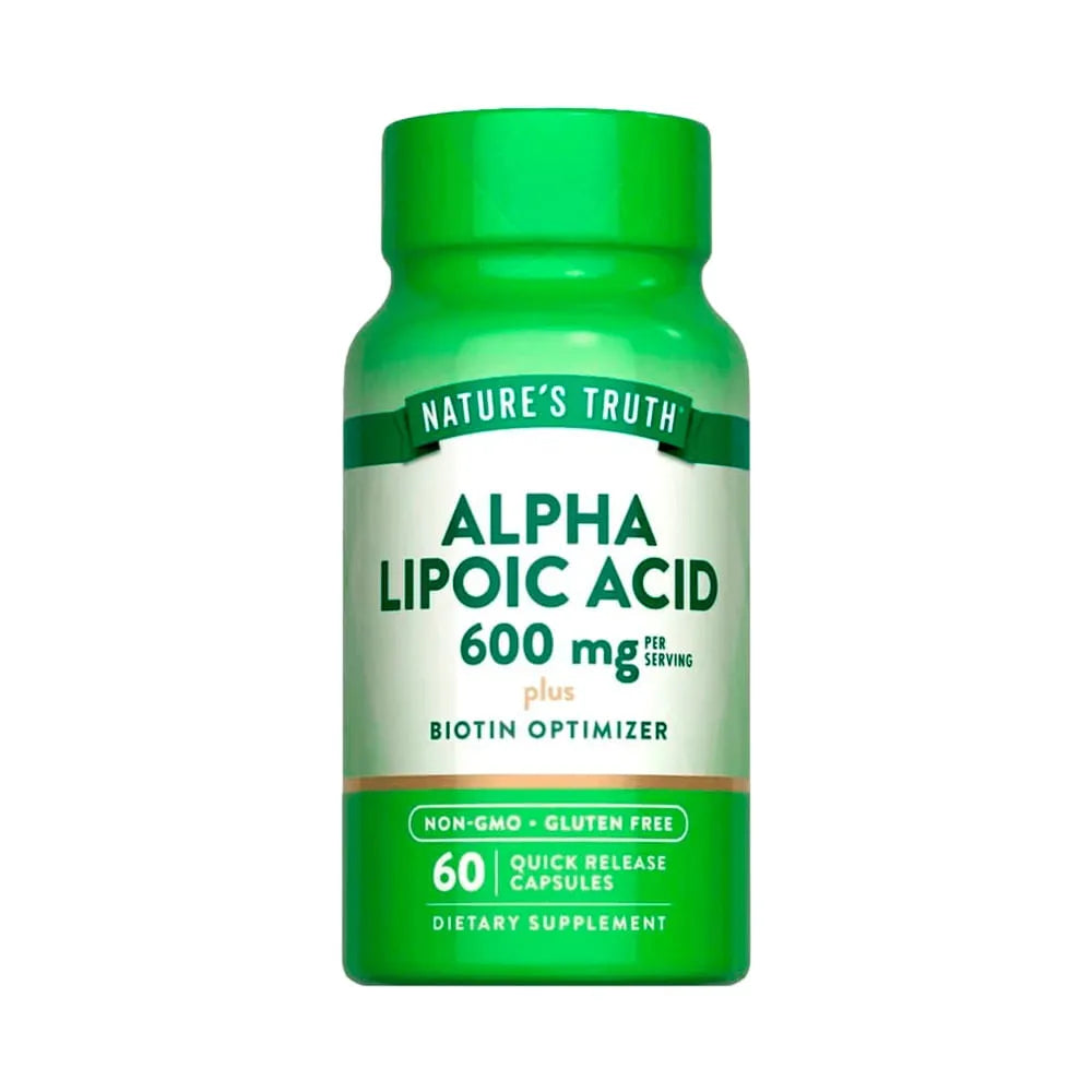 Nature's Truth Ácido Alfa Lipoico + Biotina - 60 Cápsulas