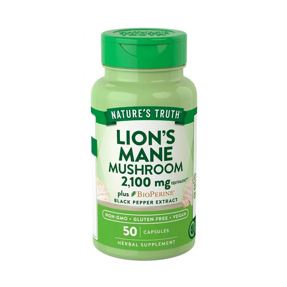 Nature's Truth Lions Mane - 50 Cápsulas Veganas