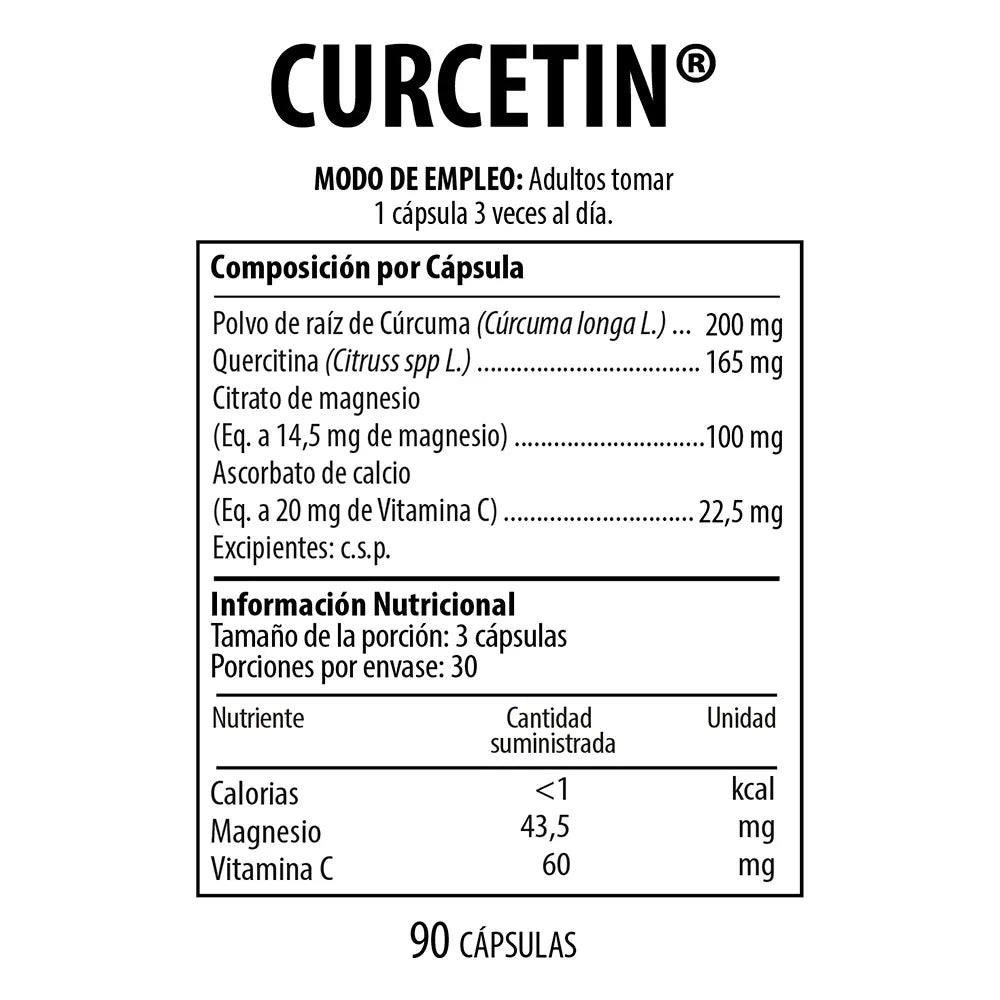 Curcetin Nutrabiotics: Cúrcuma  - 90 Cápsulas