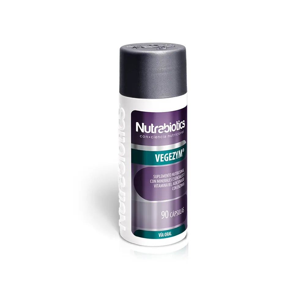 Vegezym Nutrabiotics: Enzimas Digestivas Vegetales - 90 Cap.
