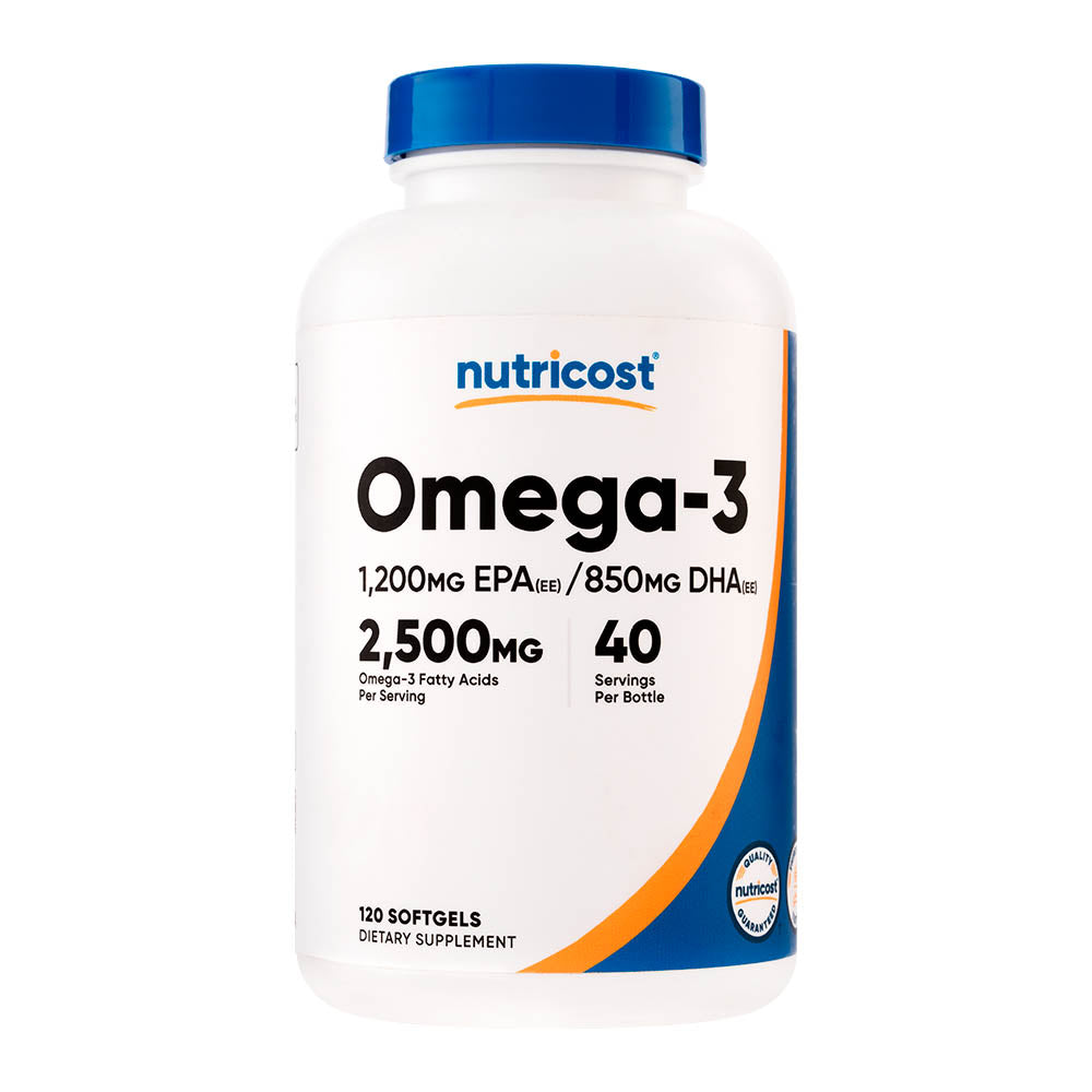 Omega 3 Cápsula Blanda Nutricost - Frasco de 120