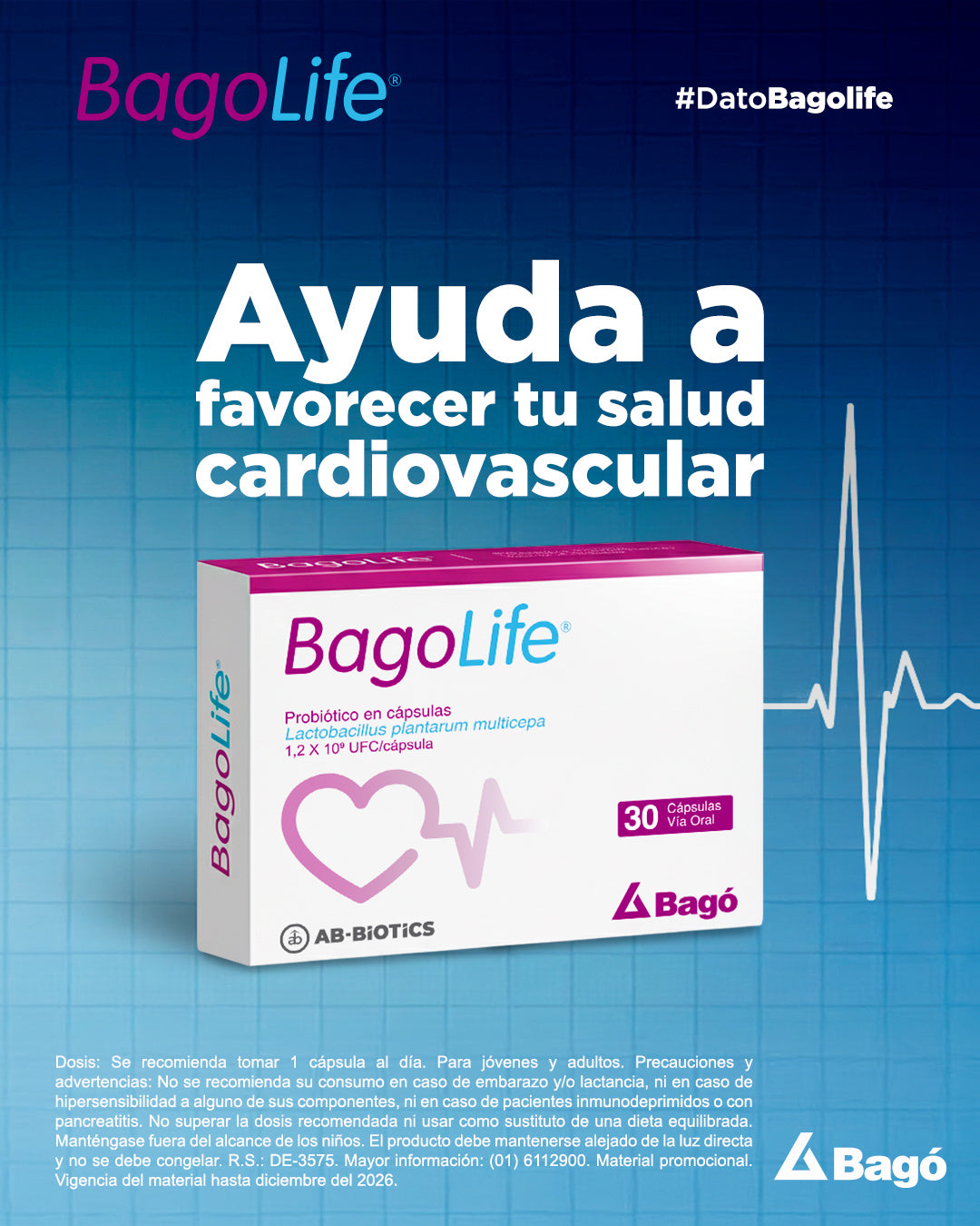Bagolife probiótico en Cápsulas - Caja 30 und