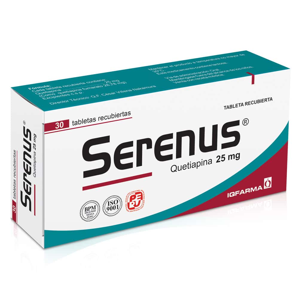 Serenus 25mg - Caja de 30 Tabletas